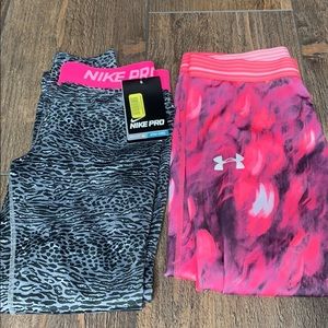 Nike and underarmour leggings never worn